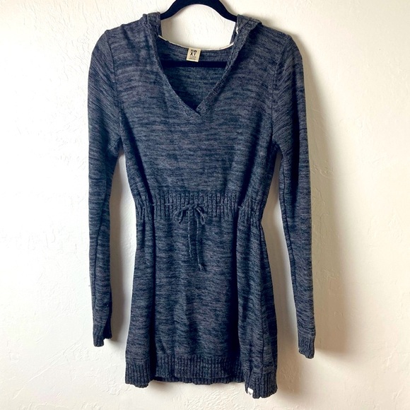 Roxy Heather Gray Long Sleeve Hoodie Mini Sweater Dress XL - Picture 1 of 8